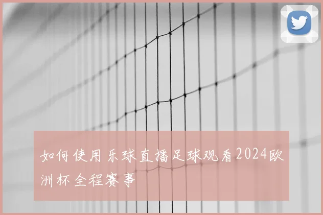 如何使用乐球直播足球观看2024欧洲杯全程赛事